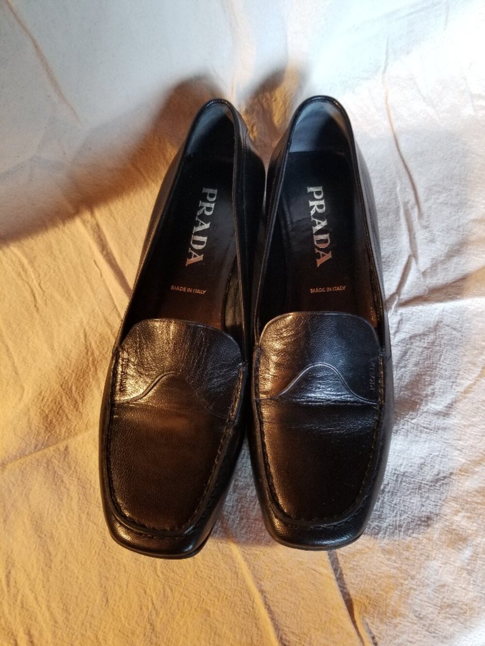 PRADA Black Leather Loafer